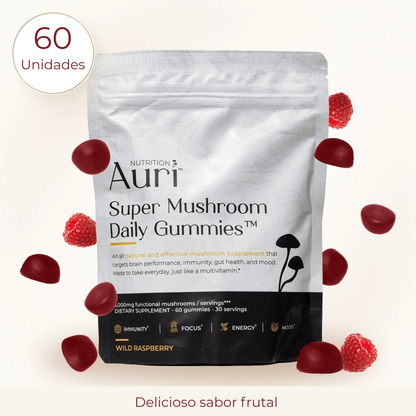 Gomitas diarias de súper hongos® / Adaptógenos que ayudan a tu cuerpo a resistir el cansancio físico y mental.